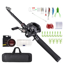 Tragbare Teleskop-Salzwasser-Angelruten- und Rollen-Set 180cm/210cm