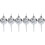 Julegodteri-pynt 11 cm 6 stk. plastglitterdekor 1