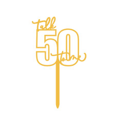 Golden 50th Birthday Cake Toppers Acrylic Celebration