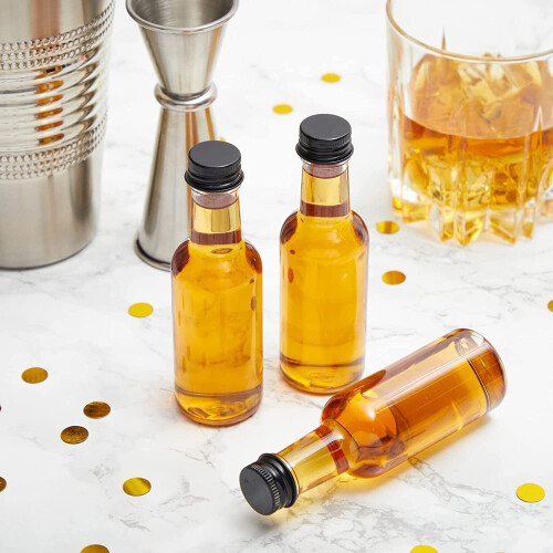 Συσκευασία 30 Μικρά Μπουκάλια Ποτού 50ml με Καπάκια και 6 Χωνιά 2