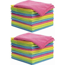 Lot de 50 chiffons de nettoyage, chiffons en microfibre réutilisables, chiffons de nettoyage à l'échelle nanométrique, chiffons non pelucheux,