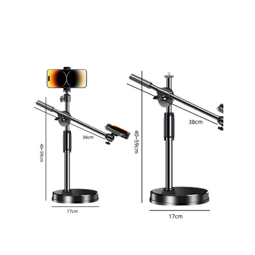 Support de téléphone portable avec caméra intégrée pour bureau, réglable 2