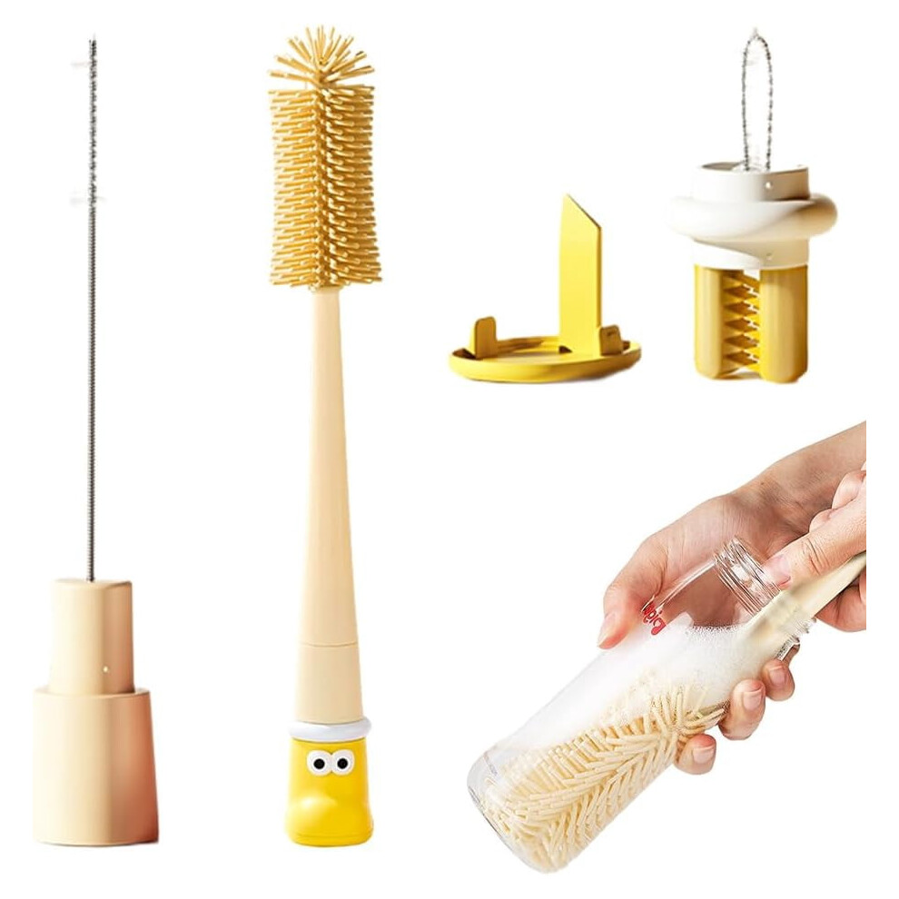 5-in-1 Bottle Cleaning Brush Set with Straw Cleaner, Compatible with Tumblers & Cups, Portable & Detachable