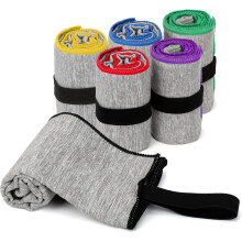 Lot de 6 serviettes de sport en microfibre, séchage rapide, idéales pour le fitness, le yoga, la course à pied, la randonnée et bien plus encore