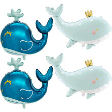 Ballons baleine, ballons océan, décorations de fête sur le thème des animaux marins pour une baby shower, articles de fête bleus