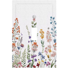 Rustic Wild Floral Vintage Light Switch Cover, 1-Gang Decorative Wall Plate Compatible with Standard Switches
