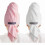 Mikrofiber hårhandduk för kvinnor 2-pack 1