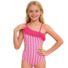 Girls' tankini swimsuit with skirt and rash guard UPF 50