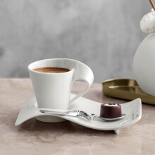 Cafe Espresso Cup, 2.75 oz, Premium Porcelain, White, 1-Piece Small Cup for Espresso, Great Gift for Housewarming, Wedding Shower, Birthday