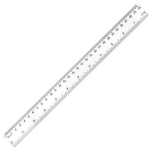 Regla acrílica transparente de 30 cm, pulgadas y centímetros, resistente a arañazos, irrompible, fácil de leer, para aula/hogar/oficina – 1