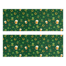 Ensemble de 2 tapis de cuisine « Saint-Patrick et chopes de bière », 43 x 119 cm, anti-fatigue, antidérapants et lavables, pour la cuisine,