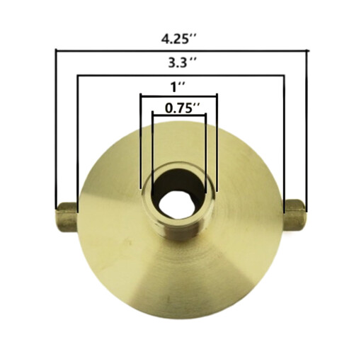 Φορητός προσαρμογέας σωλήνα Sturdy2 1/2 ιντσών NST θηλυκός x 3/4 ιντσών αρσενικός για 2
