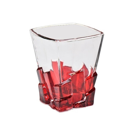 Drikkeglas håndmalet firkantet bund 8,5 oz