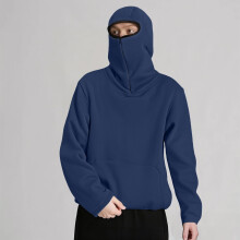 NINJIA Hoddie, Introvert Choice, Herr Enfärgad Hoodie Sweatshirt Mode Lös Passform Avslappnad Unik Pullover Ytterplagg Kappa
