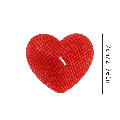 Vela blanca con forma de corazón (1 unidad) 1