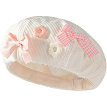 Fransk beret med sløyfe for kvinner, kawaii-stil, én størrelse
