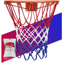 Rete da basket resistente da 6,88 once con cerchio standard a 12 anelli.