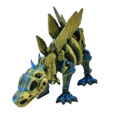 Espada de dragão decorativa impressa em 3D com articulações móveis.