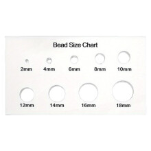 Acrylic Bead Size Guide with 9 Standardized Holes Bead Measuring Ruler Professional Crafting Essential for Makers