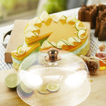 Couvercle en acrylique transparent pour gâteaux, 24,8 cm (9,75 po), compatible avec la conservation des aliments et la présentation des desserts.