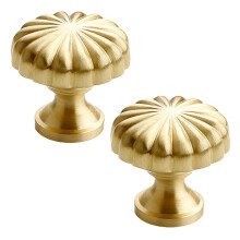 2 pomelli in ottone per mobili, pomelli rotondi vintage dorati, maniglie per cassetti in stile francese, compatibili con mobili e cassetti
