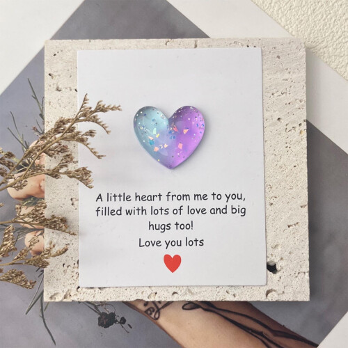 Valentine's Cards for Kids Heart-shaped Gemstone Gradient 2