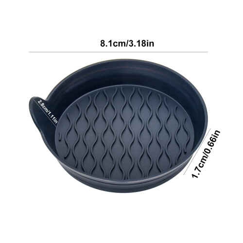 Suport auto din silicon, căptușeală neagră, înălțime de 2,8 cm 1