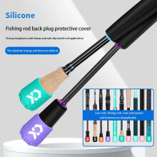 Silicone Fishing Rod Butt Cap – Non-Slip, Shock-Absorbent, Abrasion-Resistant End Protector, Multi-Color (1.57x1.25in, 1pc)