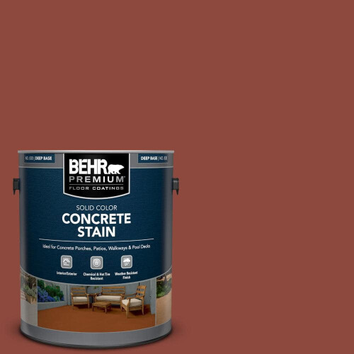 Deep Terra Cotta Concrete Stain Flat 1 gallon