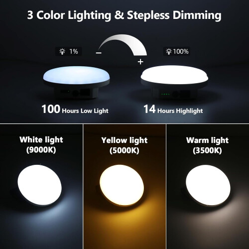 Lampe de camping rechargeable NestE 4000 lm, 3 modes, IPX5 1