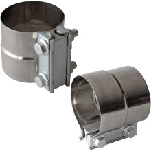 3" Stainless Steel Exhaust Clamps (2 Pack) – Compatible with 3" ID/OD Turbo Downpipe & Muffler Tips