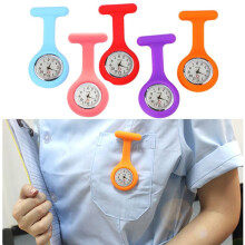 Nurse Watch Silicone Brooch Pin with Free Battery, Clip-On Medical Fob Watch for Nurses and Caregivers, 1*Watch (Quartz Movement)