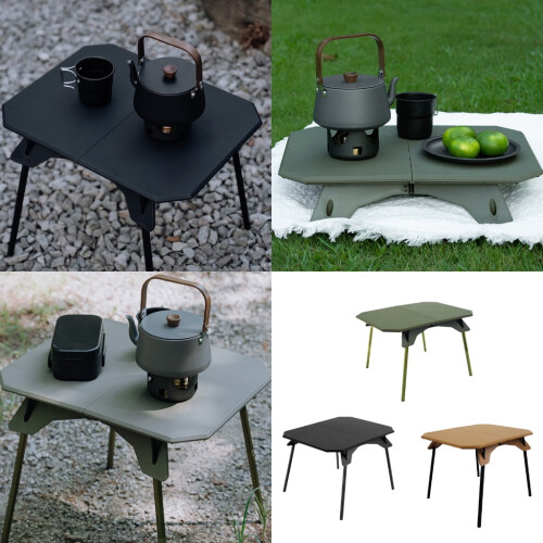 Foldbart campingbord, justerbar højde, bærbart 1