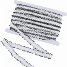 Ruban de dentelle noire et blanche, 27 yards