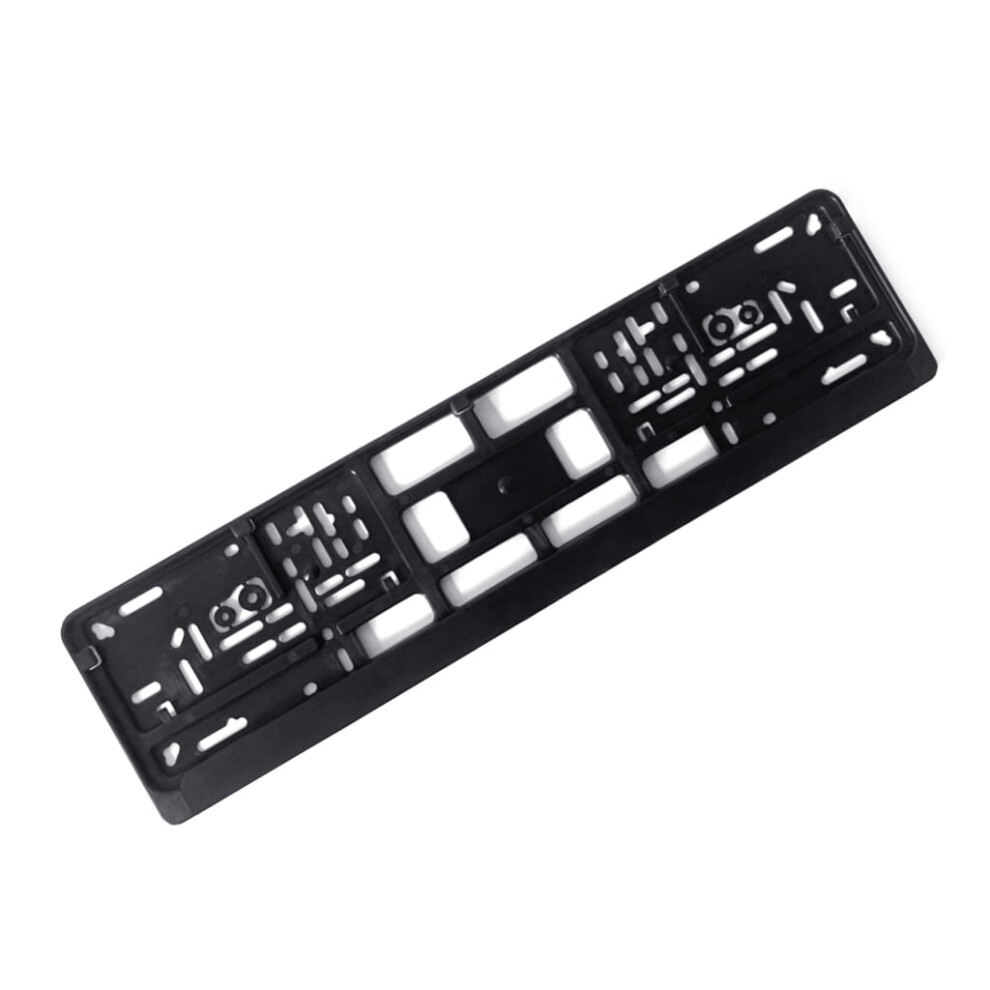 European Size License Plate Frame Holder Plastic Number Plates Holder Black 9399596069845