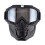 Black padded ATV motorcycle goggles with face mask 1