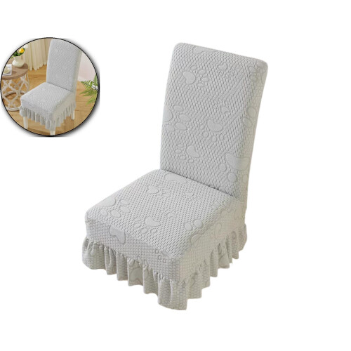 Coprisedia elasticizzato in spandex per sala da pranzo: sfoderabile, lavabile e compatibile con sedie standard.
