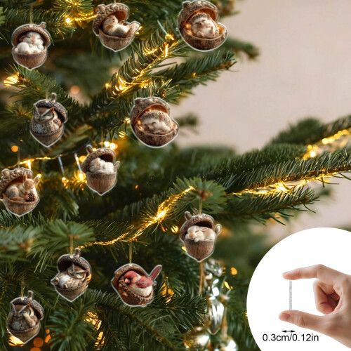 Adventskalender-Ornamente mit 24 Waldtiermotiven 2