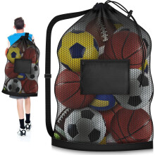 Extra großer 102 x 76 cm großer Netzbeutel mit Kordelzug und Tasche für Fußball – Robuster Sportnetzbeutel für Trainer, Basketball,