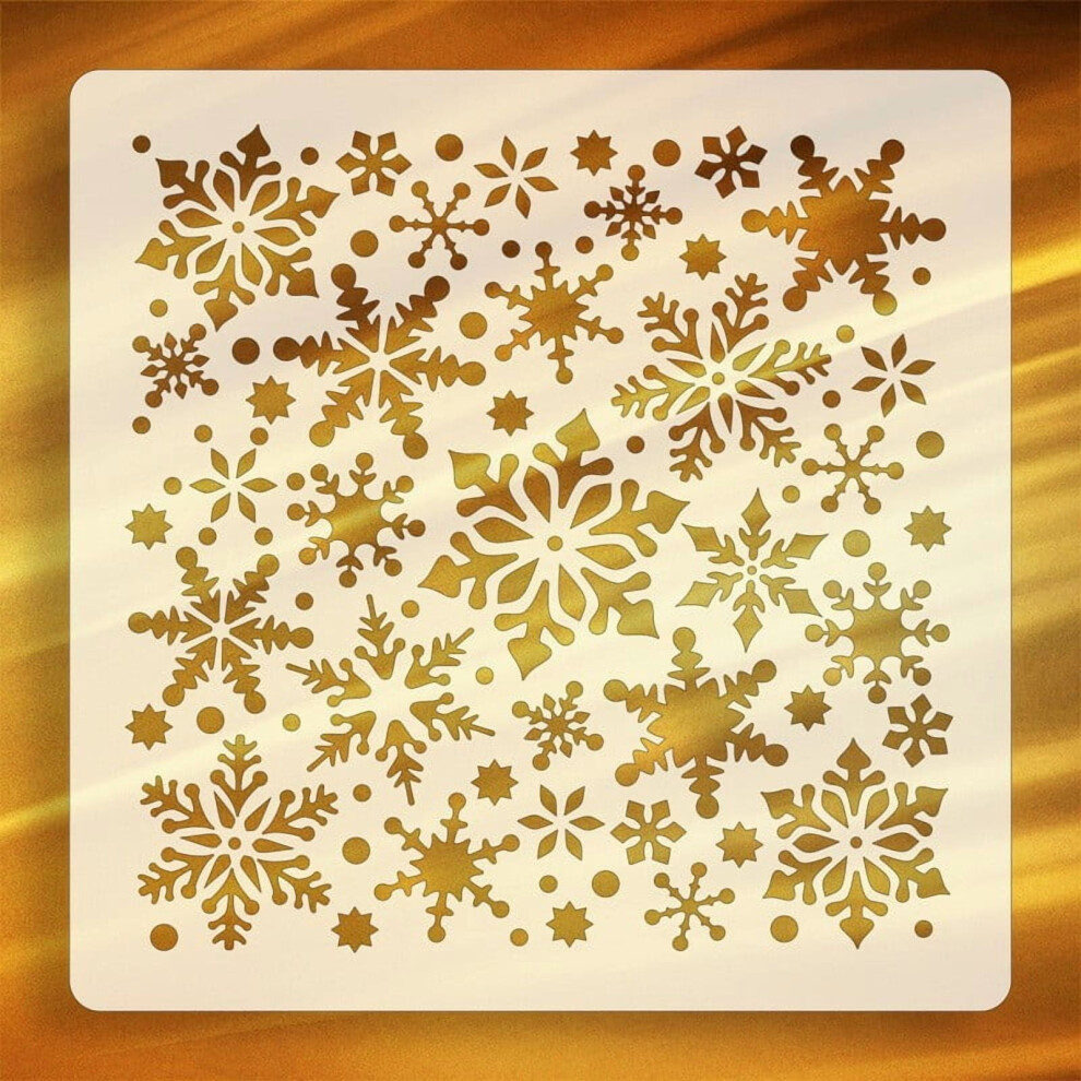 A Reusable Snowflake Stencil For Christmas Painting Diy Crafts On Wood And Glass Plastic Build 9085618306417