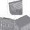 12 Packs Large Plastic Storage Basket, Plastic Baskets for Organizing, Gray 3