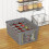 12 Packs Large Plastic Storage Basket, Plastic Baskets for Organizing, Gray 6