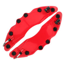 1Pair Universal Fit Red Brake Caliper Covers Automotive Wheel Hub Protector for Cars