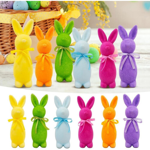 Φιγούρα Πασχαλινού Λαγουδάκι 9,8" με Παπιγιόν – Κεντρικό διακοσμητικό τραπεζιού