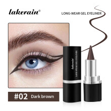 (2#Dark Brown) Lakerain matte gel eyeliner fang water quick drying not easy to smudge multifunctional eyeliner pen