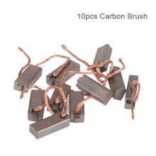 Conjunto de 10 escovas de carvão para gerador elétrico, 5*7*19mm, para alternador de carro, ferramentas elétricas, regulador de carro, baixo teor
