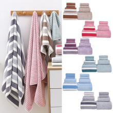Ensemble de 8 serviettes de bain, serviettes en velours ultra douces et absorbantes, séchage rapide, élégant décor bleu pour hôtels, salles de