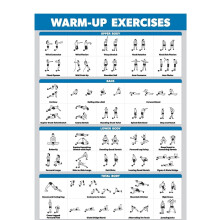 Affiche d'exercices d'échauffement - Tableau de fitness - Un poster indispensable pour les passionnés de fitness, spécialement conçu pour les