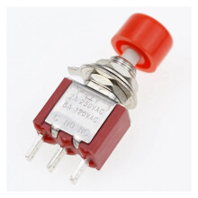 1/5 stuks 3-pins C-NO-NC 6 mm mini momentane automatische terugkeer drukknopschakelaar AAN-(AAN) 2A 250VAC/5A 120VAC tuimelschakelaars