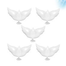 Lot de 5 ballons colombe faciles à gonfler pour décoration de mariage et de fête